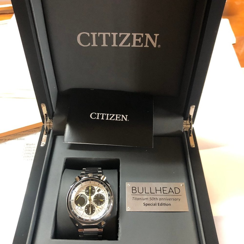 CITIZEN Men's bullhead titanium 50th anniversary special edition watch